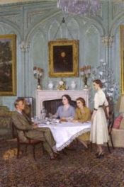 Conversation piece at the Royal Lodge, Windsor by Sir James Gunn 1950